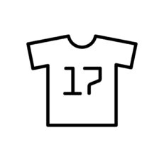 football uniform t shirt icon. simple illustration outline style sport symbol.